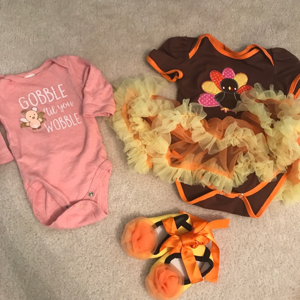 Thanksgiving baby bundle for 0-3 month girl